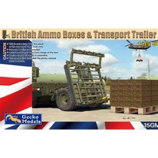 GECKO 1/35 British Ammo Boxes & Transport Trailer