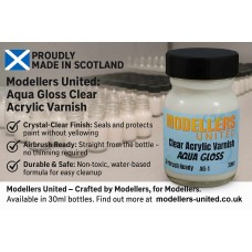 Modellers United Clear Acrylic Varnish Aqua Gloss 30ml