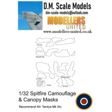 DM Mask 1/32 Spitfire Camouflage & Canopy Masks ( Tamiya Mk.Ixc ) 