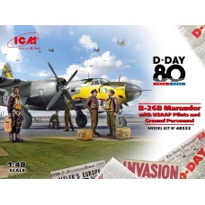 ICM 1/48 B-26B Marauder w/ USAAF Pilots & Ground Crew D-Day 80th Limited Edition