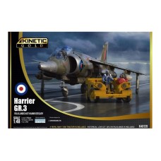 Kinetic 1/48 Bae Harrier GR.3 Falklands 40th Anniversary w/ Navy Tow Tractor K48139