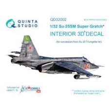 Quinta QD32002 1/32 Su-25SM 3d-Printed  Interior Decal