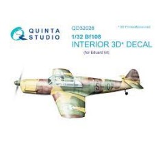 Quinta QD32028 1/32 Bf108 3d-Printed  Interior Decal