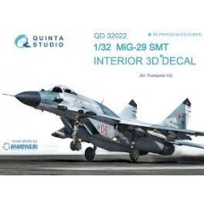 Quinta QD32022 1/32 Mig-29 SMT 3d-Printed  Interior Decal