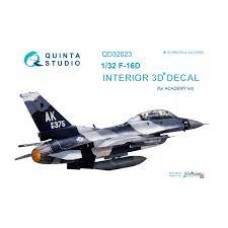 Quinta QD32023 1/32 F-16D 3d-Printed  Interior Decal