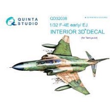 Quinta QD32038 1/32 F-4E Early E/J 3d-Printed  Interior Decal