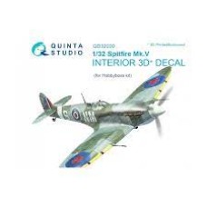 Quinta QD32030 1/32 Spitfire Mk.V 3d-Printed  Interior Decal