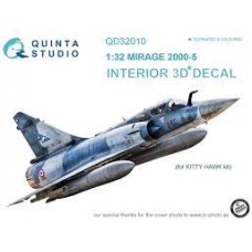 Quinta QD32010 1/32 Mirage 2000-5 3d-Printed  Interior Decal