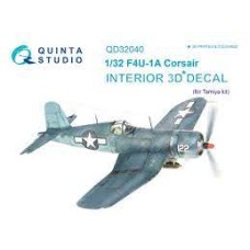 Quinta QD32040 1/32 F4U-1A Corsair 3d-Printed  Interior Decal