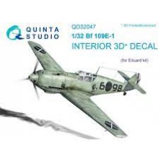 Quinta QD32047 1/32 Bf 109E-1 3d-Printed  Interior Decal