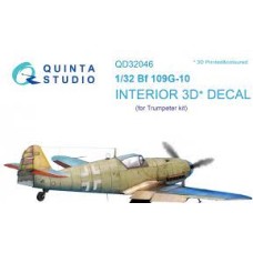 Quinta QD32046 1/32 Bf 109G-10 3d-Printed  Interior Decal