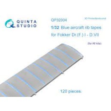 Quinta QP32004 1/32 Blue Aircraft Rib Tapes For Fokker Dr.(F)I-D.VII 3d-Printed  