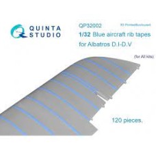 Quinta QP32002 1/32 Blue Aircraft Rib Tapes For Albatros D.I-D.V 3d-Printed  Interior Decal