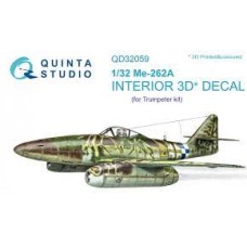 Quinta QD32059 1/32 Me-262A 3d-Printed  Interior Decal