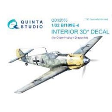 Quinta QD32053 1/32 Bf 109E-4 3d-Printed  Interior Decal