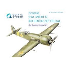 Quinta QD32056 1/32 IAR-81-C 3d-Printed  Interior Decal