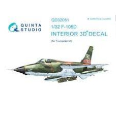 Quinta QD32051 1/32 F-105D 3d-Printed  Interior Decal