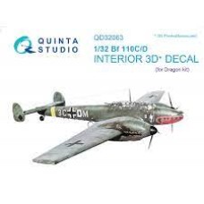 Quinta QD32063 Bf 110 C/D 3d-Printed  Interior Decal