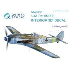 Quinta QD32061 1/32 Fw 190D-9 3d-Printed  Interior Decal