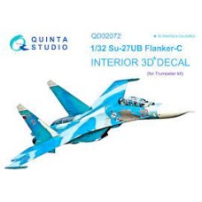 Quinta QD32072 1/32 Su-27UB 3d-Printed  Interior Decal