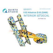 Quinta QD32071 1/32 Albatros D.III (OAW) 3d-Printed  Interior Decal