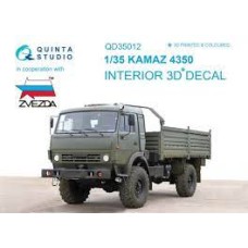Quinta QD35012 1/35 KAMAZ 4350 3d-Printed  Interior Decal