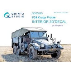 Quinta QD35025 1/35 Krupp Protze 3d-Printed  Interior Decal