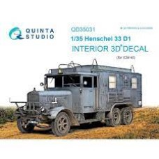 Quinta QD35031 1/35 Henschel 33 D1 3d-Printed  Interior Decal