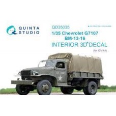 Quinta QD35035 1/35 Chevrolet G7107 BM-13-16 3d-Printed  Interior Decal