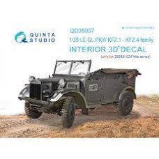 Quinta QD35007 1/35 LE.GL.PKW KFZ.1-KFZ.4 Family 3d-Printed  Interior Decal
