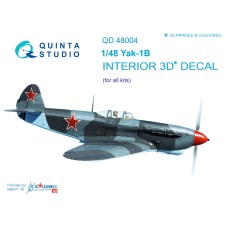 Quinta QD48004 1/48 Yak-1B 3d-Printed  Interior Decal