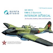 Quinta QD48010 1/48 IL-2 Sturmovik 3d-Printed  Interior Decal