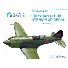 Quinta QD48016 1/48 Polikarpov I-185 3d-Printed  Interior Decal