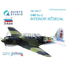 Quinta QD48017 1/48 Su-2 3d-Printed  Interior Decal