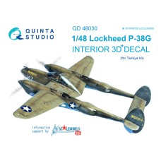 Quinta QD48030 1/48 Lockheed P-38G 3d-Printed  Interior Decal