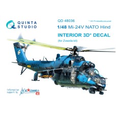 Quinta QD48036 1/48 Mi-24V NATO Hind 3d-Printed  Interior Decal