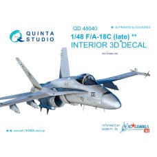 Quinta QD48040 1/48 F/A-18C ( Late ) 3d-Printed  Interior Decal