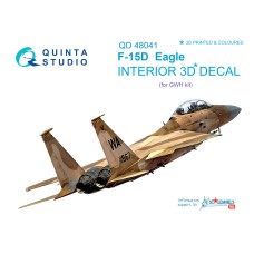 Quinta QD48041 1/48 F-15D Eagle 3d-Printed  Interior Decal