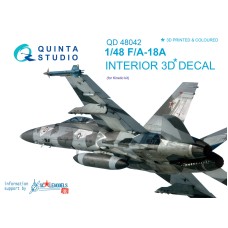 Quinta QD48042 1/48 F/A-18A 3d-Printed  Interior Decal