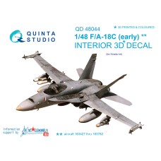 Quinta QD48044 1/48 F/A-18C ( Early ) 3d-Printed  Interior Decal