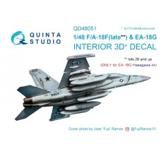 Quinta QD48051 1/48 F/A-18F ( Late ) & EA-18G 3d-Printed  Interior Decal