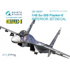 Quinta QD48057 1/48 Su-35S Flanker-E 3d-Printed  Interior Decal