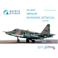 Quinta QD48067 1/48 Su-25 3d-Printed  Interior Decal