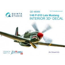 Quinta QD48069 1/48 P-51D Late Mustang 3d-Printed  Interior Decal