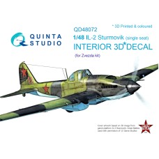 Quinta QD48072 1/48 IL-2 Sturmovik ( Single Seat ) 3d-Printed  Interior Decal