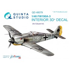 Quinta QD48079 1/48 FW 190 A-3 3d-Printed  Interior Decal