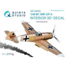 Quinta QD48083 1/48 Bf 109F-2/4 3d-Printed  Interior Decal