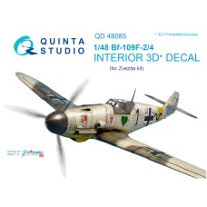 Quinta QD48085 1/48 Bf 109F-2/4 3d-Printed  Interior Decal