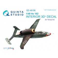 Quinta QD48106 1/48 He 162 3d-Printed  Interior Decal