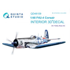 Quinta QD48109 1/48 F4U-4 Corsair 3d-Printed  Interior Decal